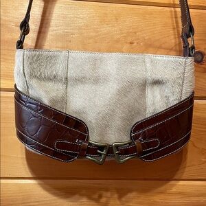 Guia’s made in Italy horse hair and leather crossbody bag